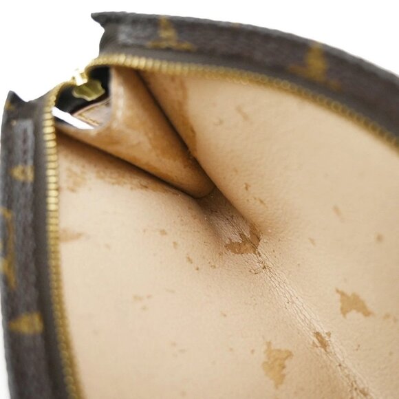 LOUIS VUITTON Logo BUCKET PM Pouch Bag Monogram Leather Brown France 05EF546 - Picture 9 of 13